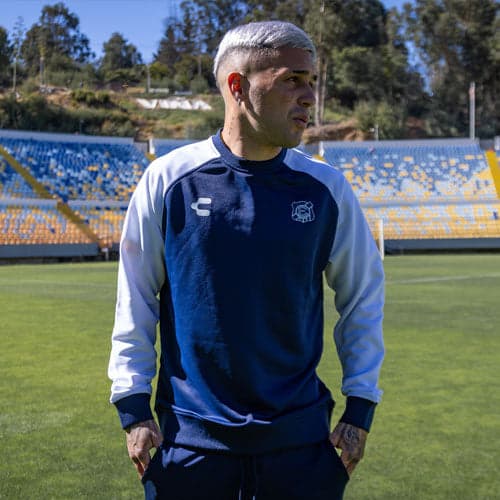 Polerón azul y blanco Charly Everton 2025